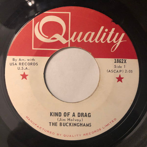 The Buckinghams : Kind Of A Drag  (7", Single, Bla)