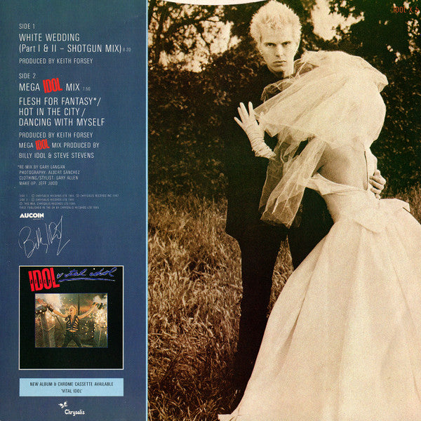Billy Idol : White Wedding Parts I & II (Shot Gun Mix) (12", Single, P/Mixed)