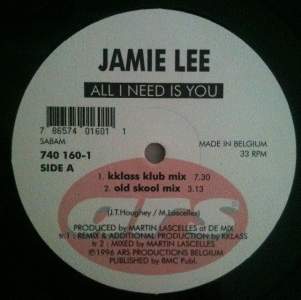 Jamie Lee : All I Need Is You (12")