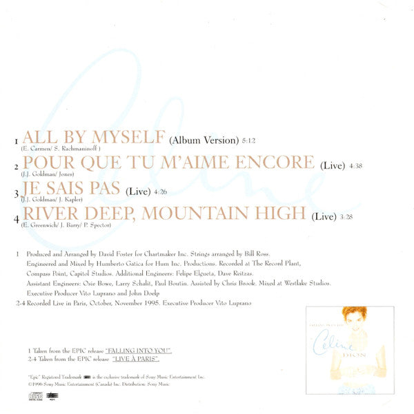 Céline Dion : All By Myself (CD, Single)