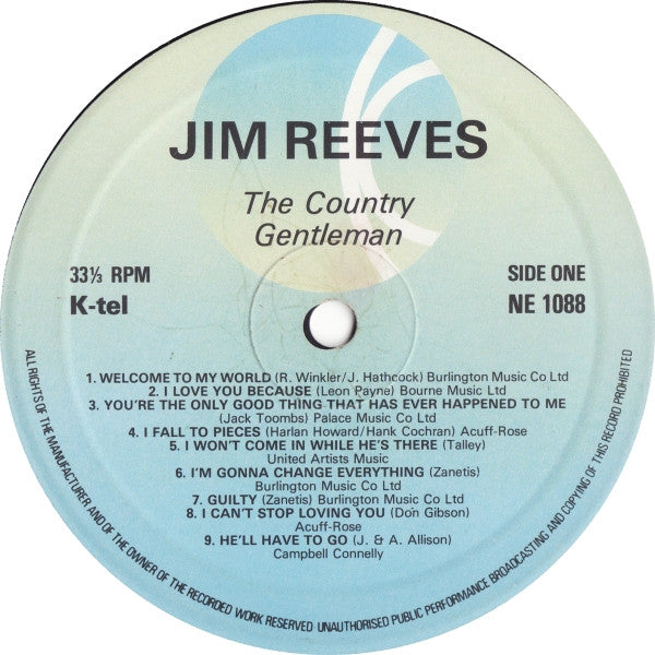 Jim Reeves : The Country Gentleman (LP, Comp)