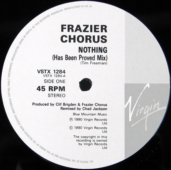 Frazier Chorus : Nothing (Chad Jackson Remixes) (12", Single)