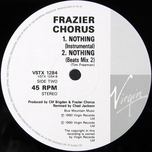Frazier Chorus : Nothing (Chad Jackson Remixes) (12", Single)