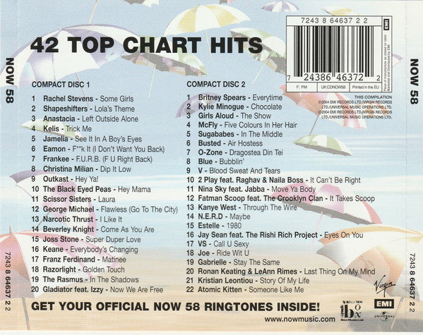 Various : Now That's What I Call Music! 58 (2xCD, Comp)