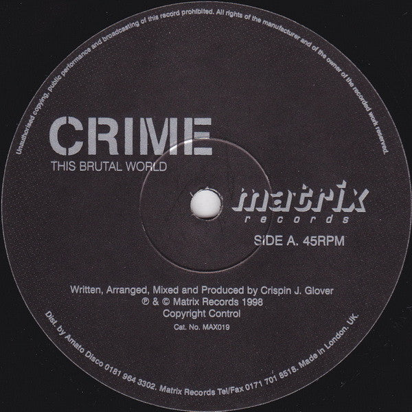 Crime : This Brutal World (12")