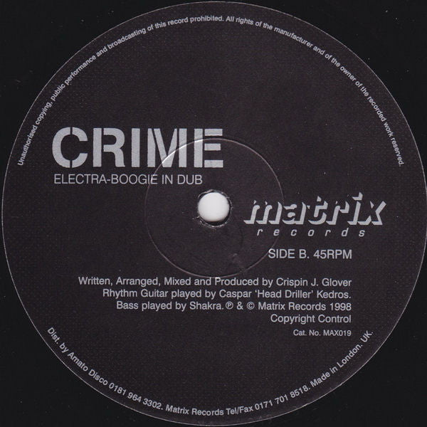 Crime : This Brutal World (12")