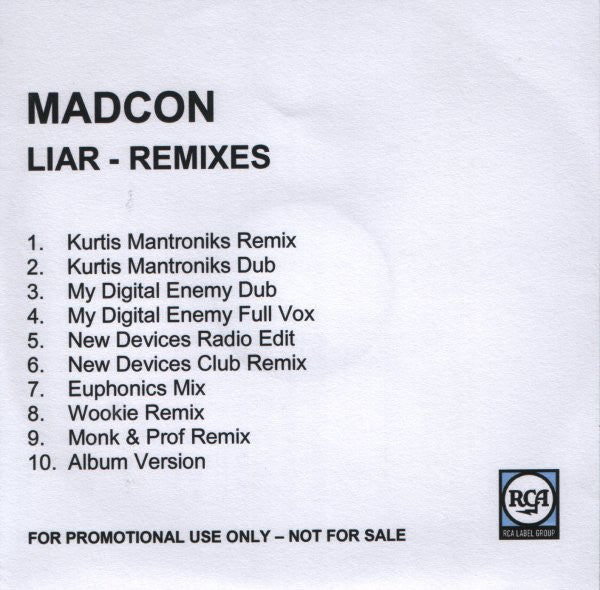 Madcon : Liar (Remixes) (CDr, Promo)