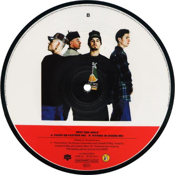 East 17 : West End Girls (7", Single, Pic)