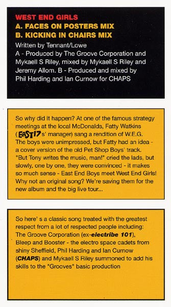 East 17 : West End Girls (7", Single, Pic)