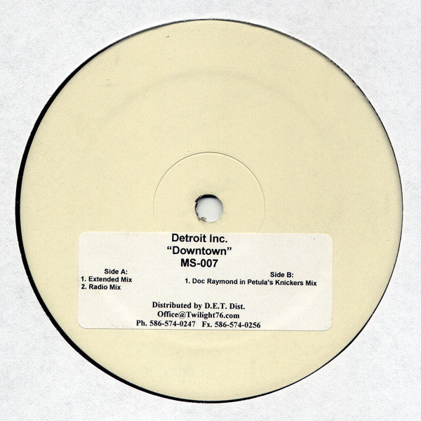 Detroit Incorporated : Downtown (12", W/Lbl, Sti)