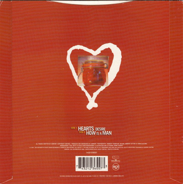 Out Of My Hair : Hearts Desire (7", Red)