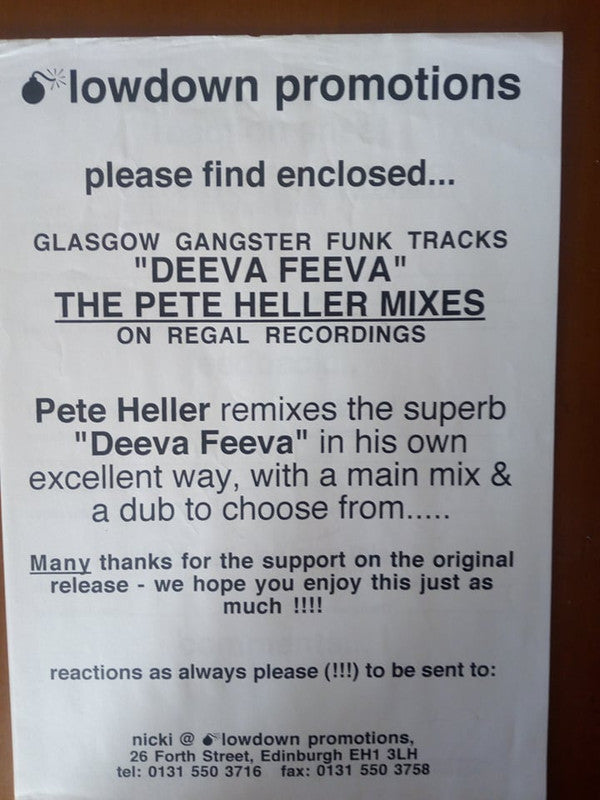 Glasgow Gangster Funk : Deeva Feeva (Pete Heller Mix) (12", Single)