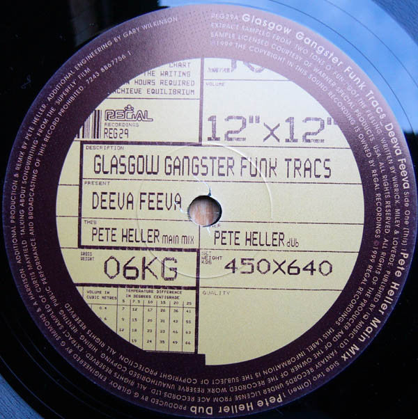 Glasgow Gangster Funk : Deeva Feeva (Pete Heller Mix) (12", Single)