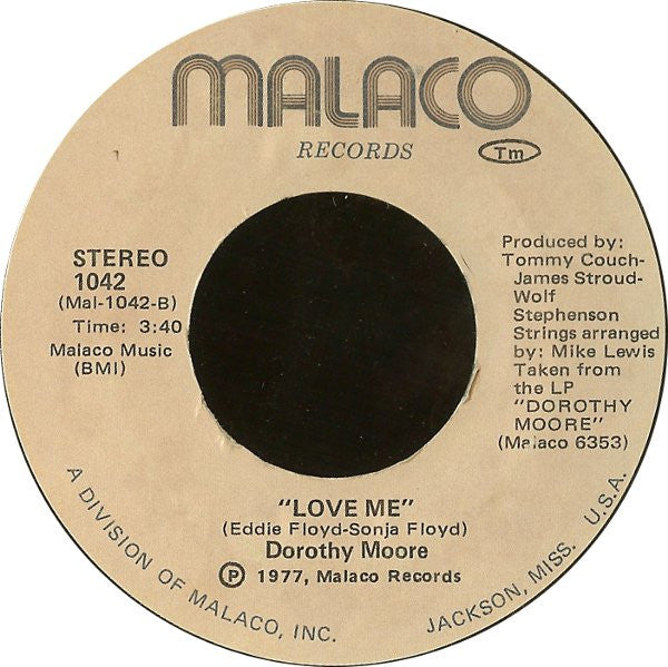 Dorothy Moore : I Believe You (7", Styrene, She)