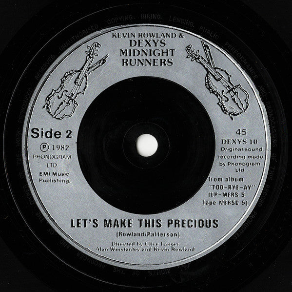 Kevin Rowland & Dexys Midnight Runners : Jackie Wilson Said (I'm In Heaven When You Smile) / Let's Make This Precious (7", Sil)