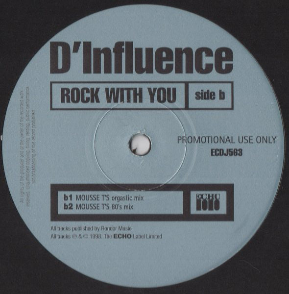 D'Influence : Rock With You (12", Promo)
