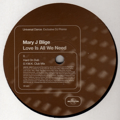 Mary J. Blige : Love Is All We Need (2x12", Promo)