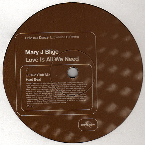 Mary J. Blige : Love Is All We Need (2x12", Promo)