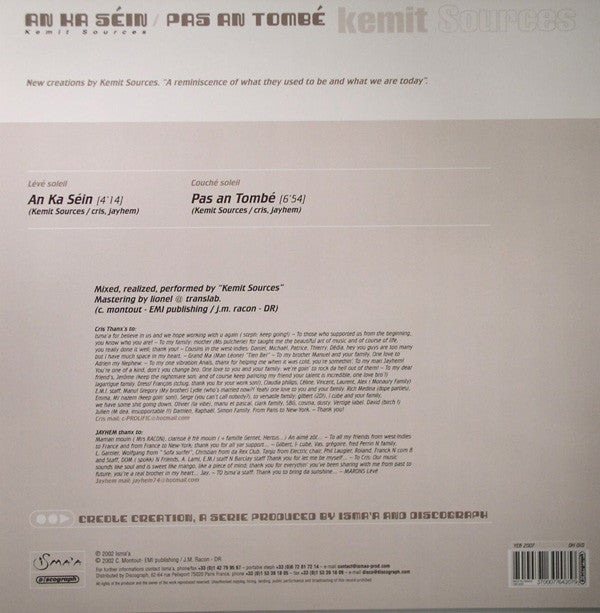 Kemit Sources : An Ka Séin / Pas An Tombé (12")