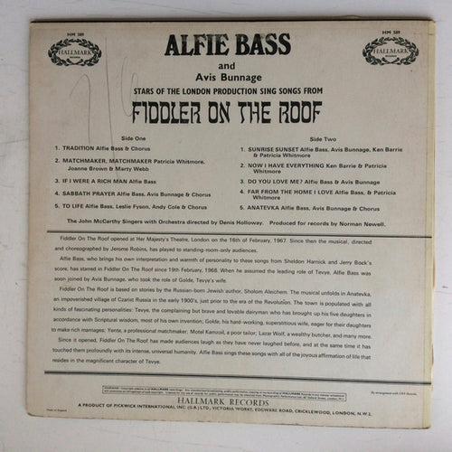 Alfie Bass And Avis Bunnage : Fiddler On The Roof (LP, Album, Mono)