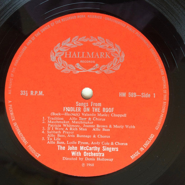 Alfie Bass And Avis Bunnage : Fiddler On The Roof (LP, Album, Mono)
