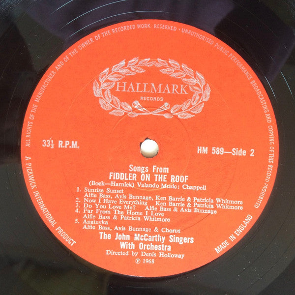Alfie Bass And Avis Bunnage : Fiddler On The Roof (LP, Album, Mono)