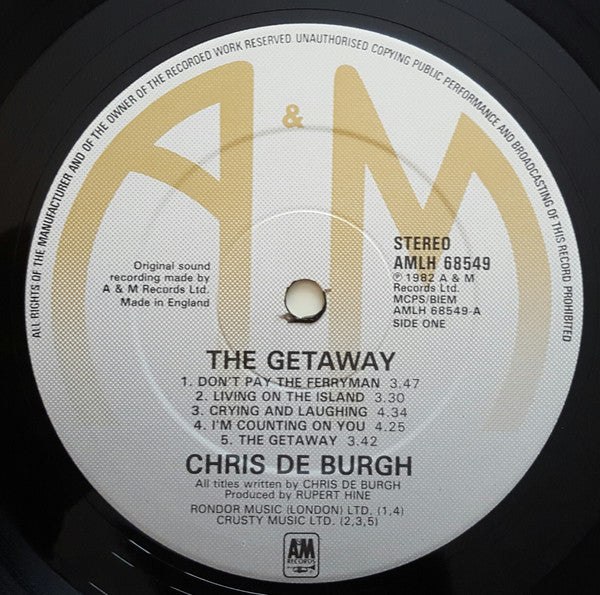 Chris de Burgh : The Getaway (LP, Album)