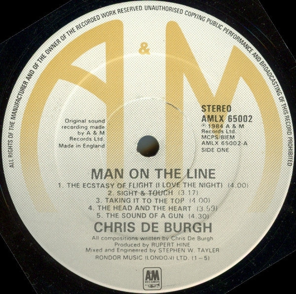 Chris de Burgh : Man On The Line (LP, Album)