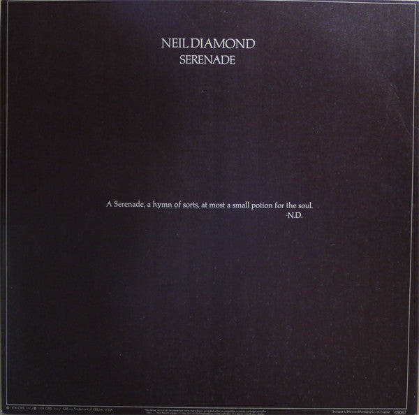 Neil Diamond : Serenade (LP, Album)