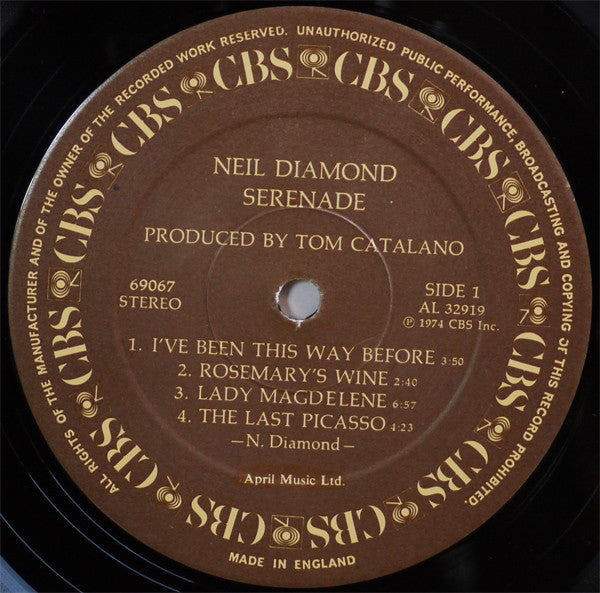 Neil Diamond : Serenade (LP, Album)