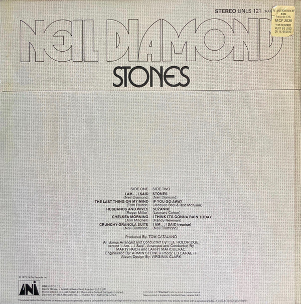 Neil Diamond : Stones (LP, Album)