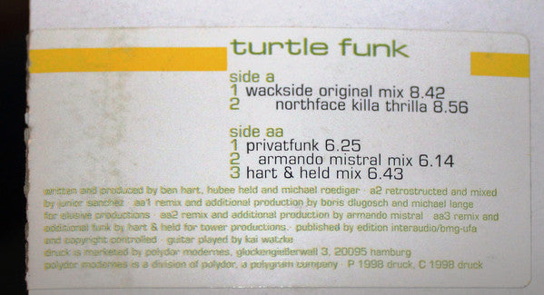 Wackside : Turtle Funk (12", Promo)