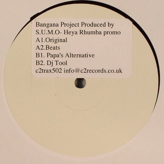 Bangana : Heya Rhumba (12", Ltd, Promo, W/Lbl, Sti)