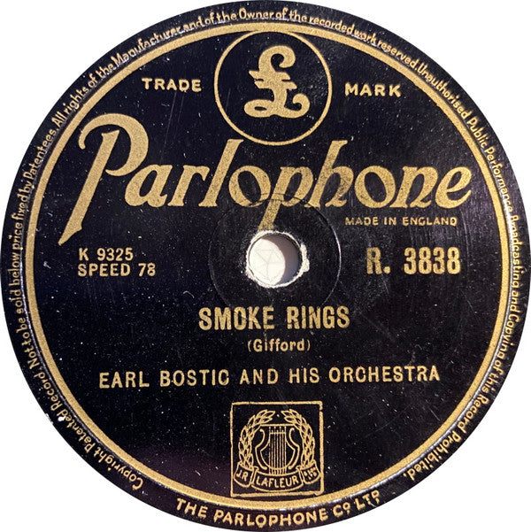 Earl Bostic And His Orchestra : Smoke Rings / Deep Purple (Shellac, 10")