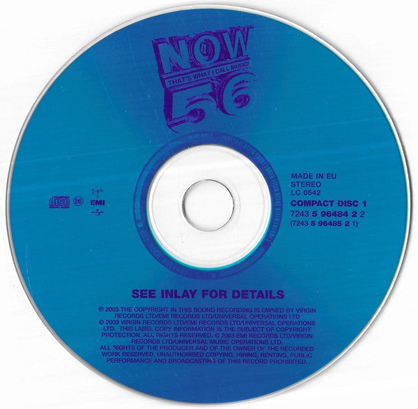 Various : Now That's What I Call Music! 56 (2xCD, Album, Comp)