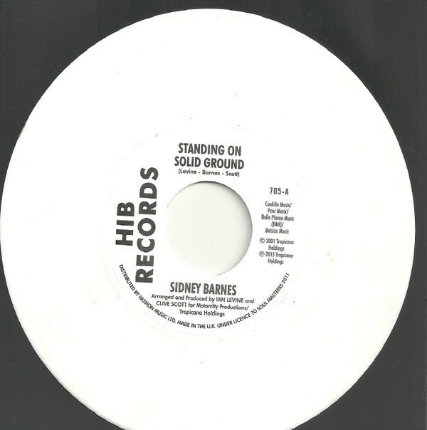 Sidney Barnes : Standing On Solid Ground (7", Ltd, RP, Whi)