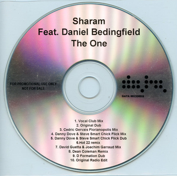 Sharam (2) Feat. Daniel Bedingfield : The One (CDr, Single, Promo)