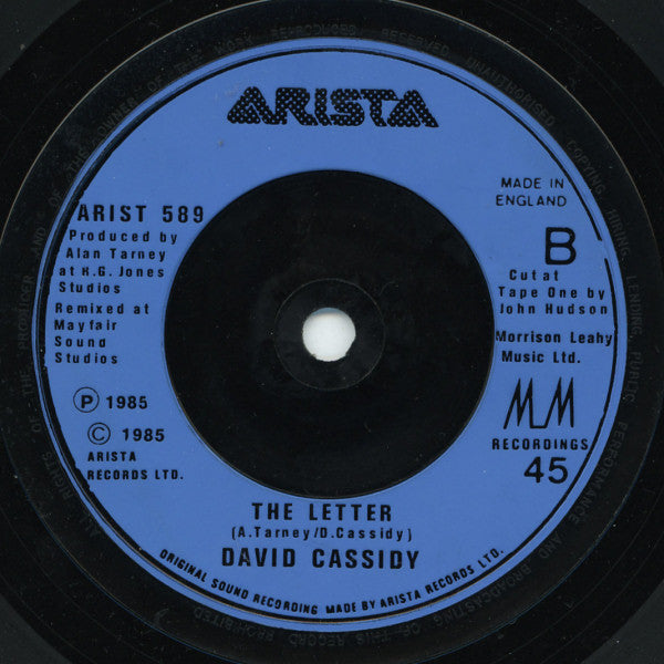 David Cassidy : The Last Kiss (7", Single)