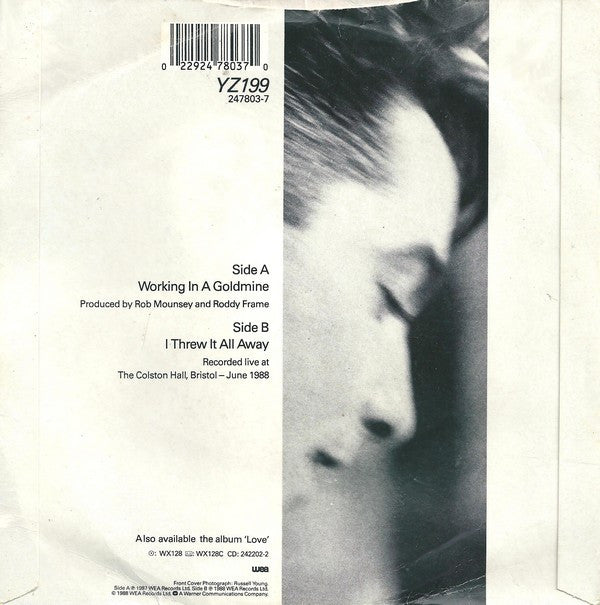 Aztec Camera : Working In A Goldmine (7", Single)