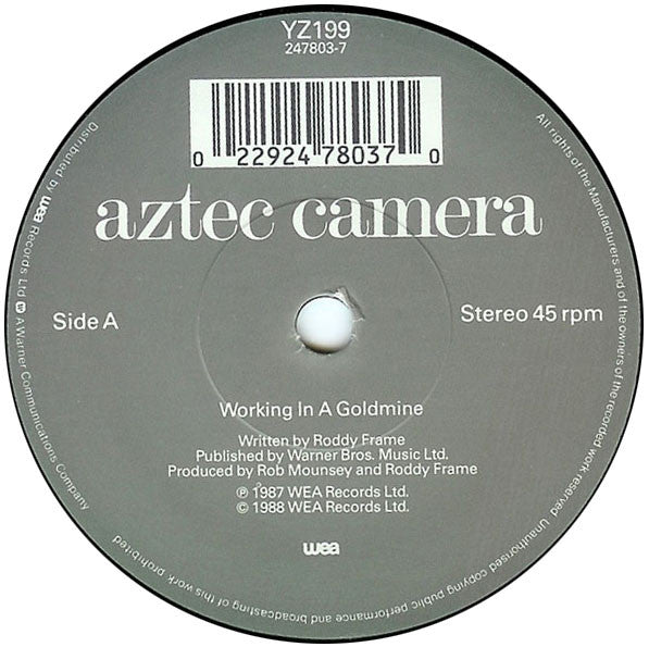 Aztec Camera : Working In A Goldmine (7", Single)