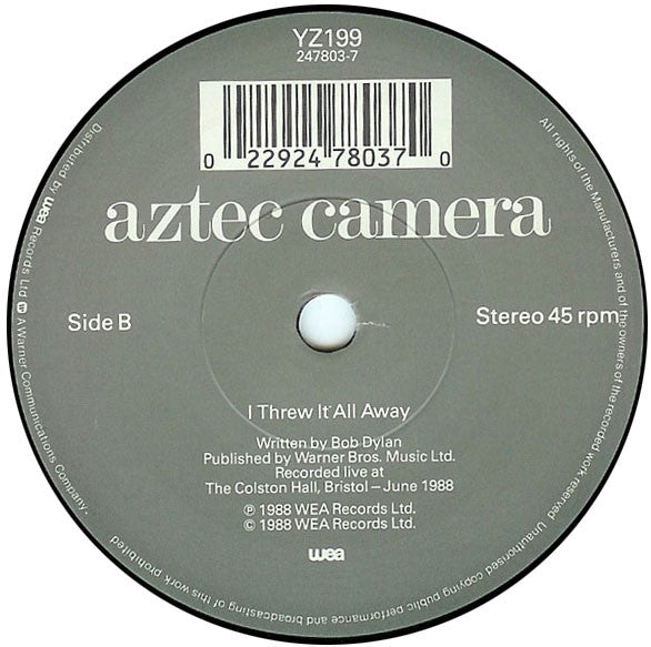 Aztec Camera : Working In A Goldmine (7", Single)