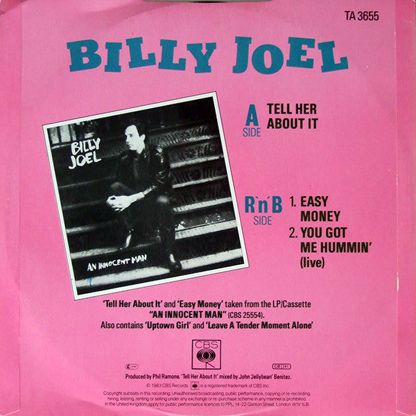 Billy Joel : Tell Her About It (Special Remixed Version) (12", Single)