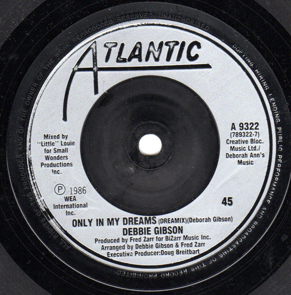 Debbie Gibson : Only In My Dreams (7", Single, RE, Sil)