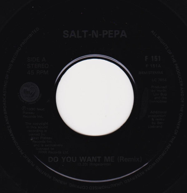 Salt 'N' Pepa : Do You Want Me (7", Jukebox)