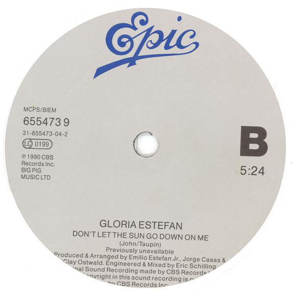 Gloria Estefan : Here We Are / Don't Let The Sun Go Down On Me (7", Single)