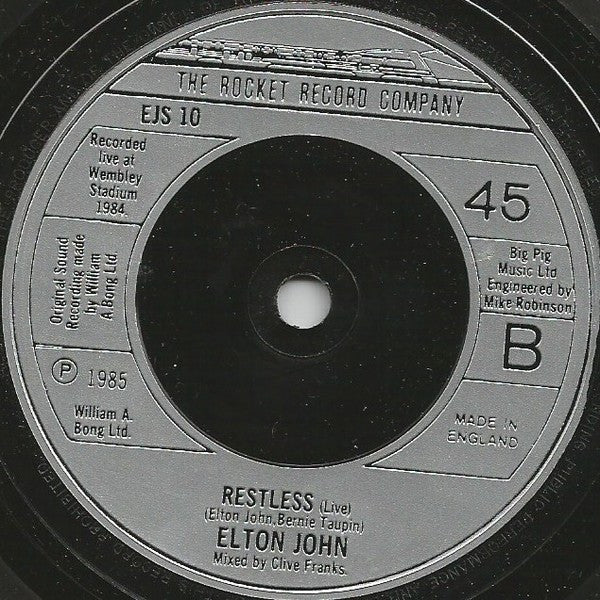 Elton John : Wrap Her Up (7", Single)