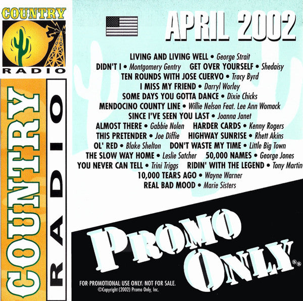 Various : Promo Only Country Radio: April 2002 (CD, Comp, Promo)