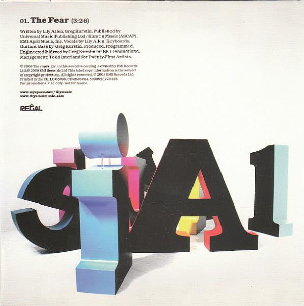 Lily Allen : The Fear (CD, Single, Promo)