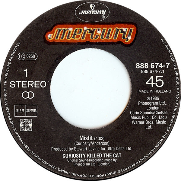 Curiosity Killed The Cat : Misfit (7", Single)