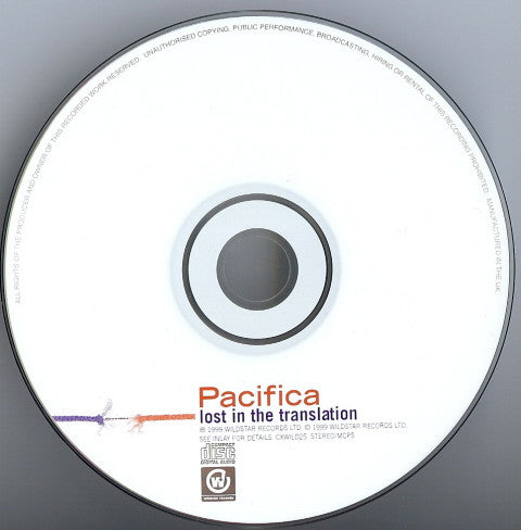 Pacifica (2) : Lost In The Translation (CD, Single)
